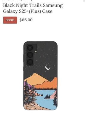 Pela Samsung Galaxy S25 Black Night Trails Case